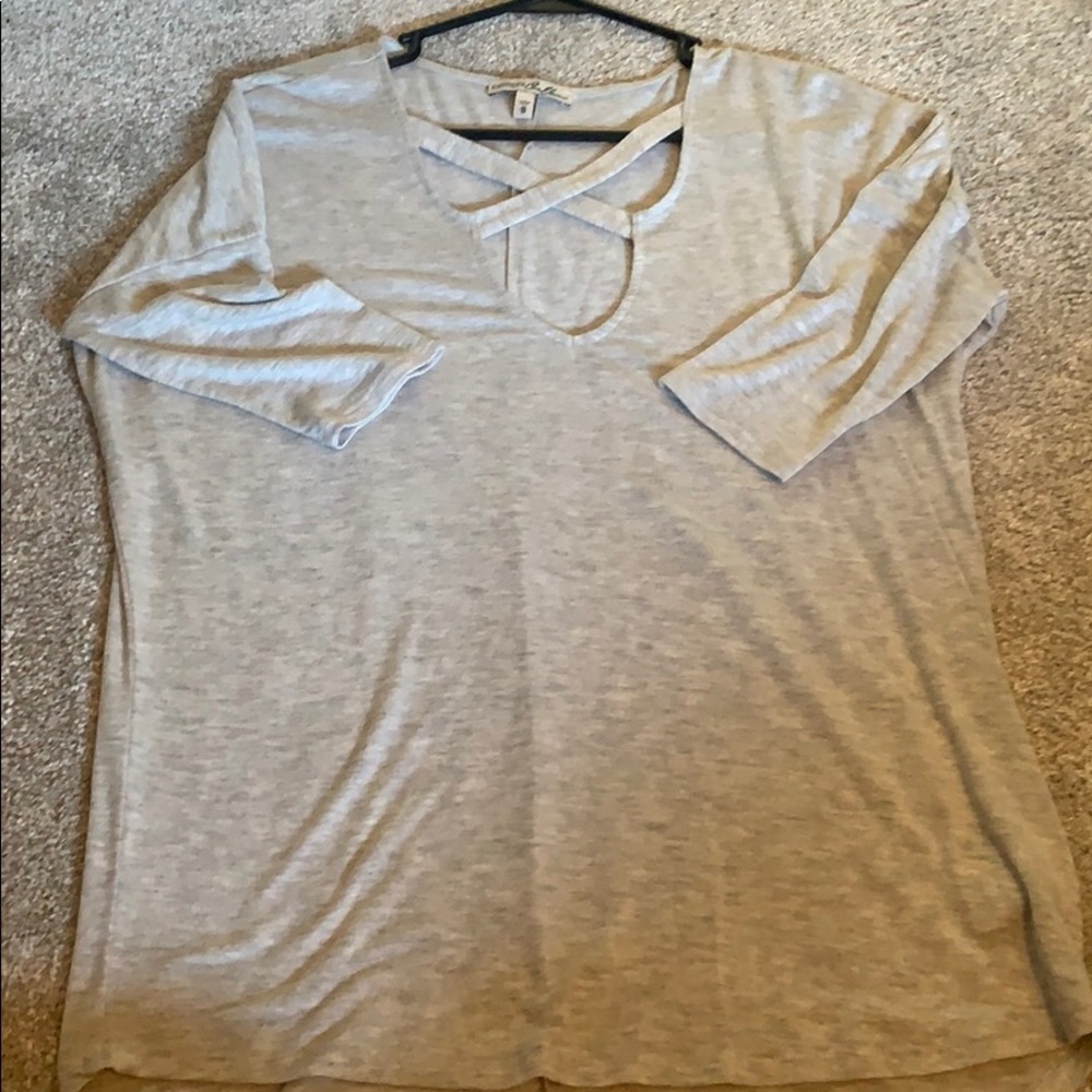 Criss cross tunic shirt